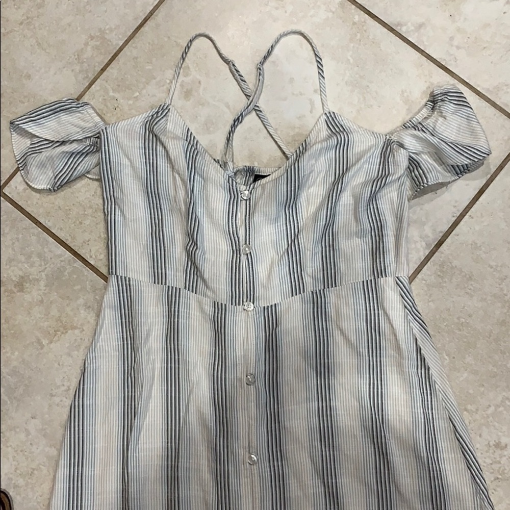 New Volcom Winding Roads Button Front Midi Dress M - image 5